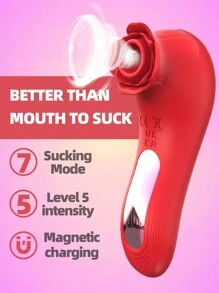 Vibrador de succión clitorial sexy en forma de rosa, juguete sexual de succión oral para mujeres adultas, brinquedo sugador, sugador femenino, sugador de clítoris, juguete sexual de succión oral, vibrador sugador de clítoris con 7 frecuencias estimulantes del clítoris, juguetes sexuales pequeños, vibrador sugerente de succión oral, estimulador de clítoris, juguetes eróticos para adultos en Sex Shop, productos sexuales para mujeres., juguetes sexuales juguetes de sexuales