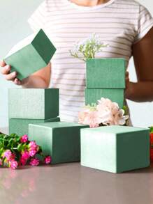 花卉泡沫塊，乾泡沫，高密度海綿，適用於插花、籃子和花束，吸水性強，花店用品 - 淺綠色 - 查看 1