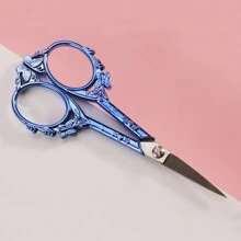 1pc Stainless Steel Butterfly Embossed Scissors 4.7in, Fashionable Stainless Steel Scissors For Trimming Eyebrows, Nose Hair, Paper, Window Decors, Daily Household & Office Items, Pruning Small Branches, DIY Crafting, Leatherworking, Sewing Needlework, Thread Scissors,Makeup,Cheap,Room Decor,Vanity,Travel,Bedroom,Makeup Accessories