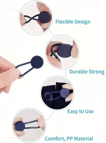 Set de 12/2 piezas Extensor elástico de goma para cintura de pantalones - Estirador de cintura de pantalón con botón ajustable