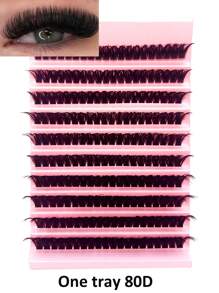 10D 30D 50D 80D 200 Miếng DIY Cụm Lông Mi Phân Đoạn Lông Mi Cho Gia Đình Lông Mi Giả, Nối Dài Tại Nhà, Phù Hợp Cho Cá Nhân Tự Làm Hàng Mi - Hồng - Xem 16