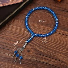 1入新款念珠手鏈，伊斯蘭教 33顆珠手持禱珠，適用於男女常誦首 - 手串手鍊 - 查看 8