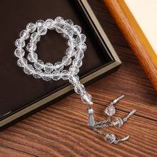 1入新款念珠手鏈，伊斯蘭教 33顆珠手持禱珠，適用於男女常誦首 - 手串手鍊 - 查看 4