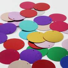 25mm Holographic Laser Sequins, Single Hole, Flat Round PVC Loose Sequins, Suitable For Sewing Crafts DIY, Wedding Scrapbooking, Jewelry Pendants, 20g, 120pcs - Multicolor - View 21