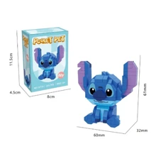 Coleção de Brinquedo de Blocos de Construção do Personagem Stitch - Brinquedos de Quebra-Cabeça Kawaii, Estimulando o Potencial Cerebral - Presentes Perfeitos para Aniversário, Natal e Ação de Graças - Multicolorido - Visão 2