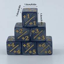 10pcs Standard 14mm Transparent Game Dice, 6-Sided Colored Game Dice, Suitable For  Adults Playing Games  ,Friends Party For Fun Dice