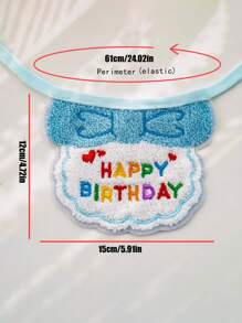 Pet Cat And Dog Cute Birthday Bandana Hat Cartoon Bandana Scarf