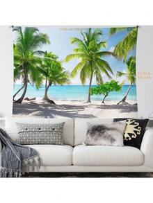 Thảm treo tường phong cảnh bãi biển đảo Catalina, Cộng hòa Dominica, cây cọ ven biển, phong cảnh, vỏ đào, vải treo tường, dùng để trang trí phòng ngủ, phòng khách, ký túc xá, thảm treo tường - bãi biển cây cọ - Xem 4