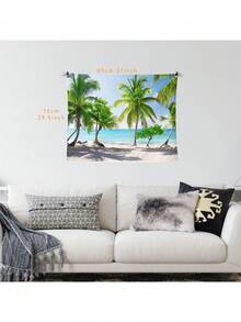 Thảm treo tường phong cảnh bãi biển đảo Catalina, Cộng hòa Dominica, cây cọ ven biển, phong cảnh, vỏ đào, vải treo tường, dùng để trang trí phòng ngủ, phòng khách, ký túc xá, thảm treo tường - bãi biển cây cọ - Xem 6