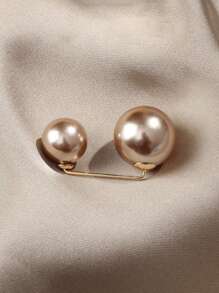 1pack Hijab Pins With Faux Pearl And Silk Scarf Decorative Headband Pin Accessories Women Brooch