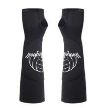 1 paire de chauffe-bras de volley-ball, protège-bras de volley-ball, accessoires de protection du avant-bras pour l'entraînement de volley-ball, protège-bras pour hommes ou femmes, manchon de avant-bras de sport de volley-ball avec support de poignet avec coussinet de protection et pouce