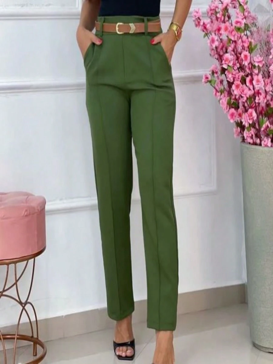 Women Pants - Army Green - View 1