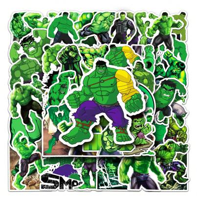 50 Pieces Funny Cute The Hulks Waterproof Stickers DIY For Phones Laptop Skateboard Creative Graffiti Car Motor Sticker Back To School