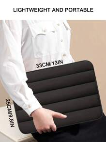 1 件米色蓬松笔记本电脑保护套 13 英寸笔记本电脑保护套，男女通用笔记本电脑保护套，可爱手提包笔记本电脑保护套，适用于 Macbook Air M2 13 英寸、iPad Pro 12.9（黑色）笔记本电脑包笔记本电脑保护套电脑包笔记本电脑手提包笔记本电脑手提包笔记本电脑公文包学生适用男士适用女士适用商务工作办公室通勤旅行绗缝包绗缝包羽绒包绗缝笔记本电脑包电脑包极简主义 - 黑色 - 查看 2