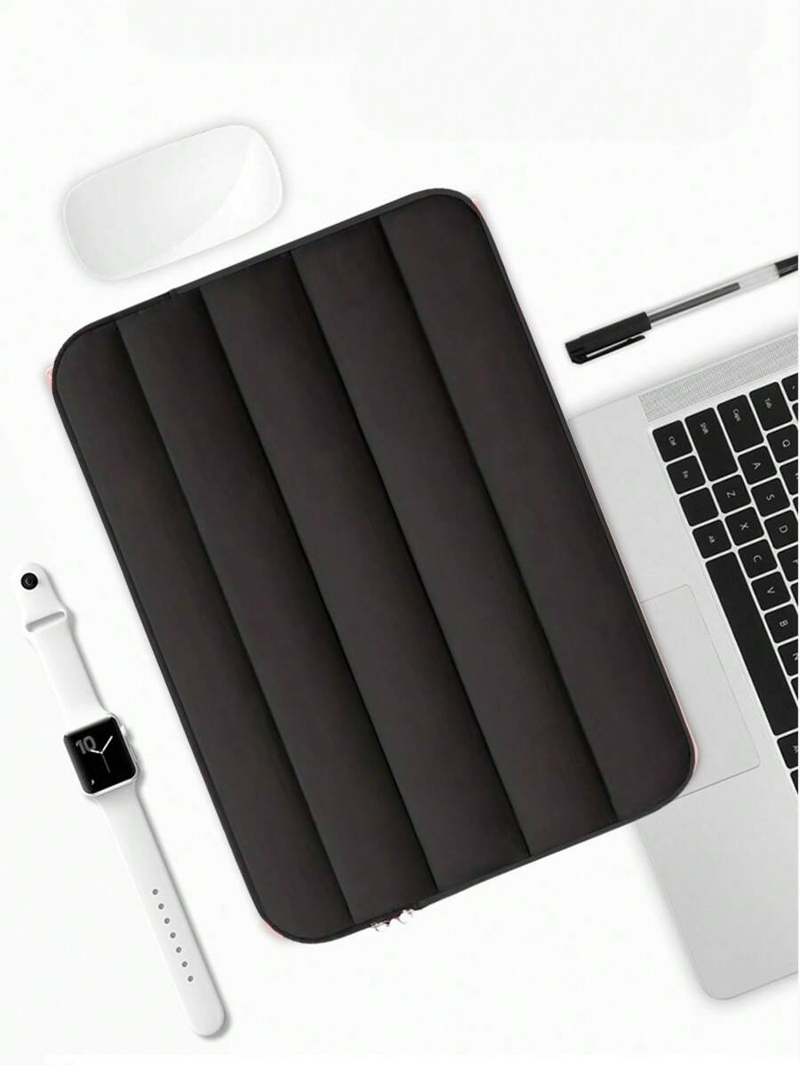 1 件米色蓬松笔记本电脑保护套 13 英寸笔记本电脑保护套，男女通用笔记本电脑保护套，可爱手提包笔记本电脑保护套，适用于 Macbook Air M2 13 英寸、iPad Pro 12.9（黑色）笔记本电脑包笔记本电脑保护套电脑包笔记本电脑手提包笔记本电脑手提包笔记本电脑公文包学生适用男士适用女士适用商务工作办公室通勤旅行绗缝包绗缝包羽绒包绗缝笔记本电脑包电脑包极简主义 - 黑色 - 查看 1