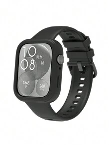 1 pieza Funda protectora de silicona líquida de color compatible con Huawei Watch Fit 3, funda protectora de color caramelo para hombres y mujeres como regalo para estudiantes que regresan a la escuela - para huawei reloj ajuste 3 - Ver 3