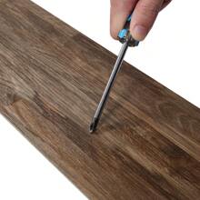 LIVINGANDHOME Living And Home 21/36 Pcs/Set Home Decoration Rustic Lifelike Wood Grain Effect Self-Adhesive PVC Flooring Planks,Vinyl Flooring,Vinyl Floor Tile,Floorboard Planks,Waterproof Floor Stickers,Wall Sticker,Home DIY Design Flooring Covering Planks For Kitchen, Bedroom,Living Room, And Bathroom,Home Decor Wallpaper(Cover Area: About 3/5 Square Meters) - Dark Brown - View 12