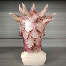 Cao su Halloween, Lễ hội, Tiệc tùng, Bộ đầu thú Mặt nạ sừng rồng, Bóng trang điểm Đầu sừng rồng Bộ đạo cụ động vật sóc - Màu Hồng baby - Xem 3