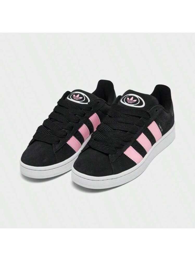 Adidas Zapatillas deportivas casuales de campus para mujer, resistentes al desgaste, moda casual en negro/rosa ID3171-001