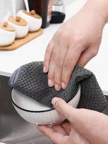 1/3/5/6/10入組超吸水窗花編織碗布-快乾不掉毛清潔布，適用於廚房和家庭使用 - 彩色 - 查看 8