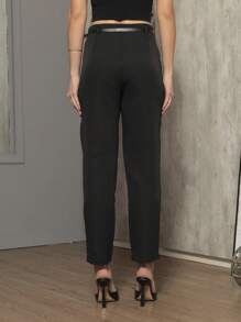 Women Pants - 黑色 - 查看 2