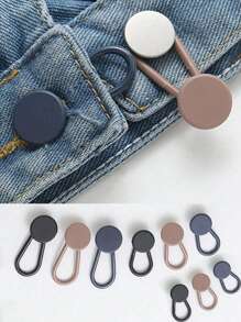 Set de 12/2 piezas Extensor elástico de goma para cintura de pantalones - Estirador de cintura de pantalón con botón ajustable