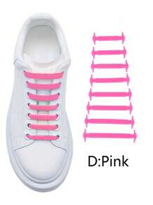 16pcs/Set Silicone Elastic Shoelaces, Multi-Color Options