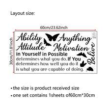1pc Motivational Wall Stickers Peel And Stick Inspirational Phrases Wall Stickers Positive Quotes Stickers Suitable For Library Home School Office, Study Room, Living Room, Dining Room Wall Art Decoration - Multicolor - View 11