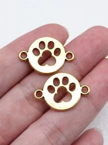 12pcs 24x16mm(0.94x0.63inch) Paw Connector Charms DIY Jewelry Accessories For Bracelet Necklaces