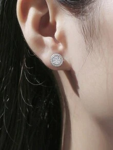 1 đôi Bông tai đá quý Mozambique, Hoa tai nữ bằng bạc 925, Trang trí trang sức, Ngày của Mẹ/Ngày lễ tình nhân/Đám cưới/Kỷ niệm/Quà tặng sinh nhật kèm giấy chứng nhận - Bạc - Xem 16