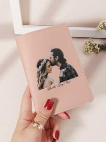 Customized Picture Name Signature Fashion Passport Cover/Holder For Couples, Holiday Travel Accessories, Card Wallet, Money Purse, Valentine's Day/Mother's Day/Birthday Gift