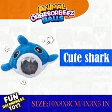 1入組毛絨恐龍或海洋生物壓力球，柔軟擠壓球玩具，適合成人、教室獎品、派對小禮物、生日禮物、紓壓玩具