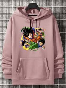 Men Hoodies - 淺粉色 - 查看 1