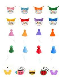 Pet Cat And Dog Cute Birthday Bandana Hat Cartoon Bandana Scarf