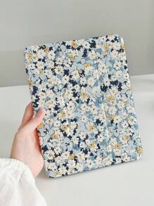 1 件蓝色花卉图案 iPad 保护壳，兼容 iPad 第 9 代/iPad Air 5/4/3 2022 新款，10.2 英寸平板电脑硅胶保护套带笔槽，三折 iPad Air 6/iPad Pro 11 英寸 2024 Mini 5 - 彩色 - 查看 2