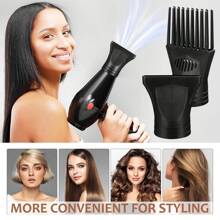 2pcs/1set Salon Hair Dryer Nozzle Replacement, Fit Air Outlet Diameter 4.35-4.7cm/1.7-1.85inch, Hair Dryer Diffuser Nozzle Brush Accessories Concentrator Replacement, Back To School, Travel Holiday Essentials, Hair Accessories For Women, Hair, Barber, Hair Tools, Hair Products - Black - View 6