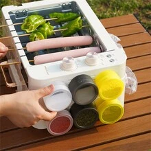 1pc Magnetic Spice Box, Portable Outdoor Camping Seasoning Container, Kitchen Oven Magnetic Container - Multicolor - View 5