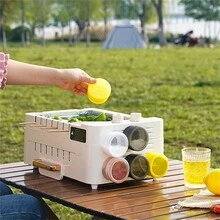 1pc Magnetic Spice Box, Portable Outdoor Camping Seasoning Container, Kitchen Oven Magnetic Container - Multicolor - View 4