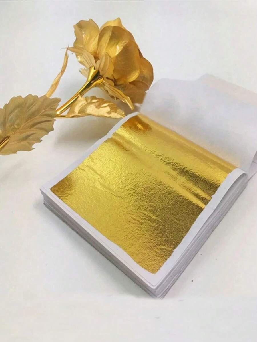 100入組婚禮新娘頭飾DIY金箔紙，美甲金箔DIY，生日和婚禮派對裝飾 - 彩色 - 查看 1