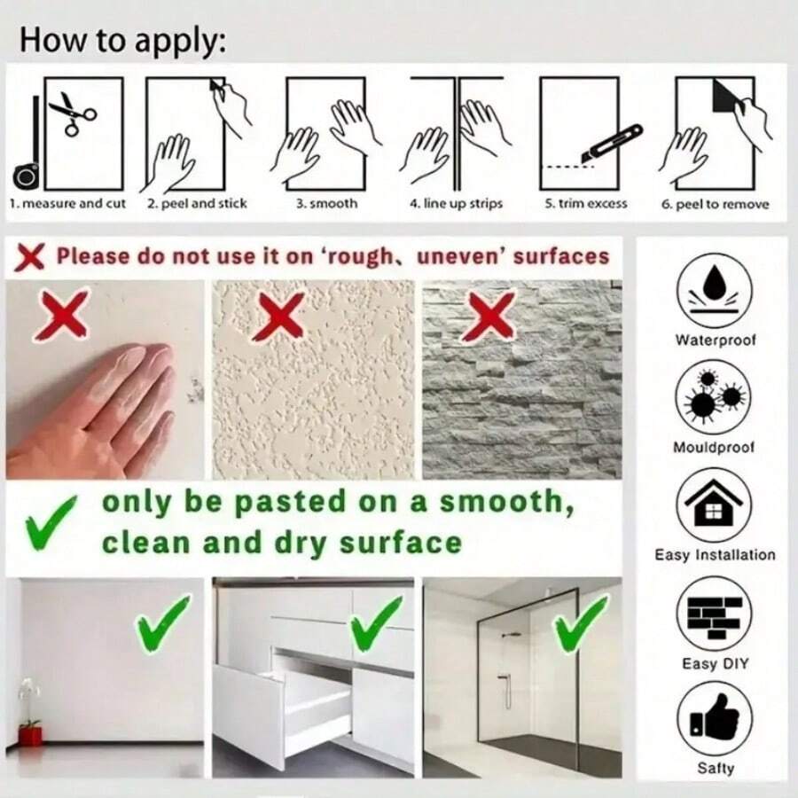 1 Roll Countertop Contact Paper Black Wood Look Counter Top Peel Wallpaperand Stick Waterproof