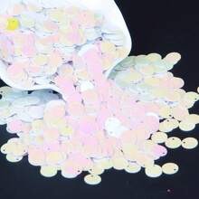 Paillettes Sequins 10mm Lớn Dẹt Tròn Cạnh Lỗ Sequin Lỏng Cho Thủ Công Khiêu Vũ Trang Sức Mặt Dây Chuyền Trang Trí Đám Cưới Phụ Kiện May Vá 20g 500 cái - Nhiều màu - Xem 26
