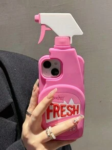 Pink Hot Girl Perfume Bottle Shatterproof Phone Case Compatible With IPhone - Multicolor - View 1