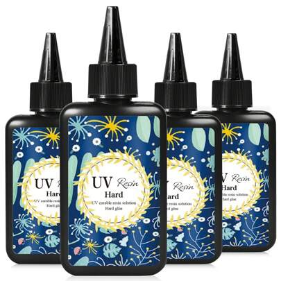 400g 高透明度紫外线水晶环氧树脂粘合剂，适用于手工制作的 DIY 珠宝制作，紫外线快速固化粘合剂