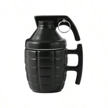 1 pieza Modelo de granada de mano de cerámica para decoración, para entusiastas militares. Taza de café con tapa en forma de granada. Taza en forma de granada, adecuada para la decoración del hogar, sala de estar, oficina, regalo para hombres, presentes de año nuevo y de Pascua. - Multicolor - Ver 10