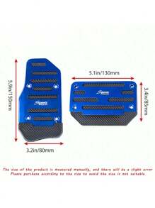 2pcs Universal Car Brake And Accelerator Pedal Set - Blue - View 4