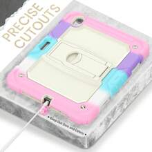 Funda para tableta compatible con iPad de 9.ª, 8.ª y 7.ª generación, estuche protector, funda protectora resistente y a prueba de golpes, con soporte incorporado, compatible con iPad de 10,2 pulgadas, 8 pulgadas, 9,7 pulgadas, 11 pulgadas y 12,9 pulgadas - Rosa - Ver 6