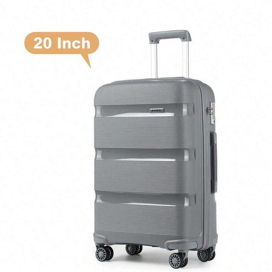 20 Inch Cabin Hand Luggage Suitcase Lightweight Polypropylene With 4