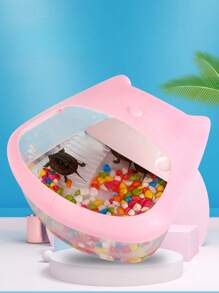 1入雙層烏龜缸帶曬台，適用於各種水陸兩用烏龜，包括配件：烏龜水族箱、烏龜儀器套件、烏龜棲息地、水龜缸、烏龜籠子、爬蟲類水族箱、烏龜曬台和魚缸。 - 粉色 - 查看 9