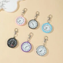 1pc Women's Multicolor Luminous Watch Keychain Pendant, Suitable For Nurses, Students And Exams, Creative Mini Pocket Watch, Gift For Classmates And Couples Car Accessories Bag Charm School Letter Cute Goth Y2k Bag Lanyards With Id Holder Car Accessories Bag Charms