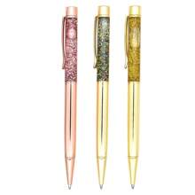 1入/3入/6入閃亮浮砂閃光金屬圆珠筆辦公用品1.0mm黑墨水 - 黑色 - 查看 16